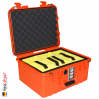 1507 AIR Koffer, PNP Schnallen, Mit Einteiler, Orange